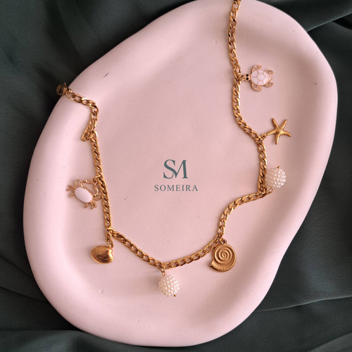 گردنبند دخترانه چارم تمام زنجیر کد ۰۲۴