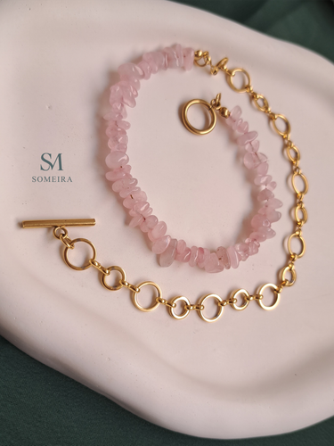 گردنبند دخترانه رز کوآرتز کد ۰۸۳