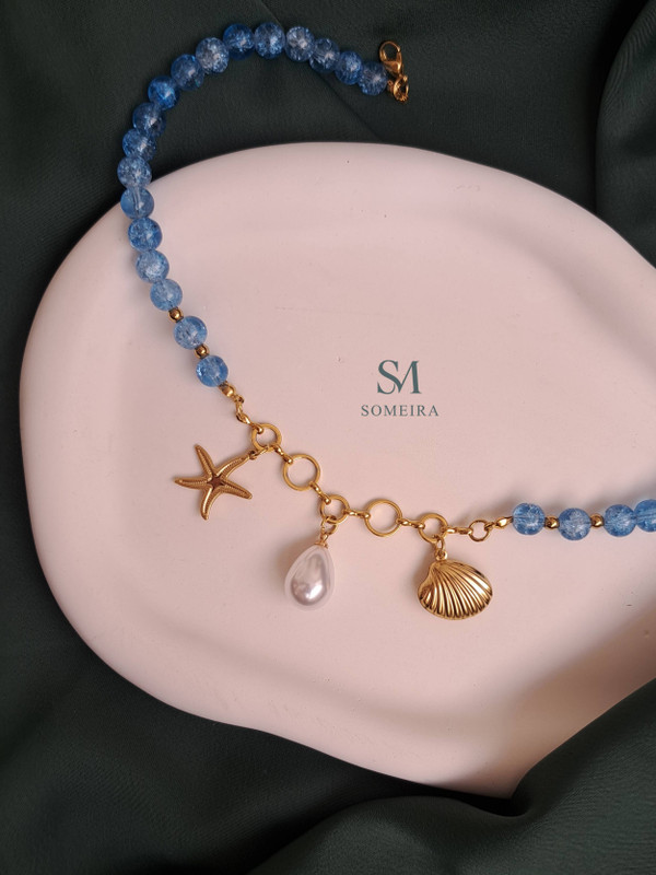 گردنبند دریایی رنگ ثابت