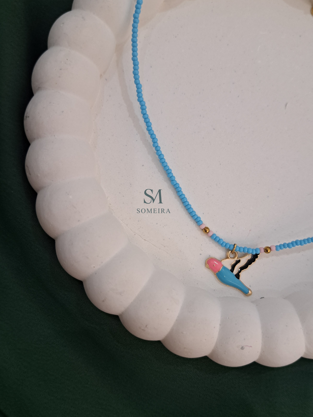 گردنبند پرستو آبی