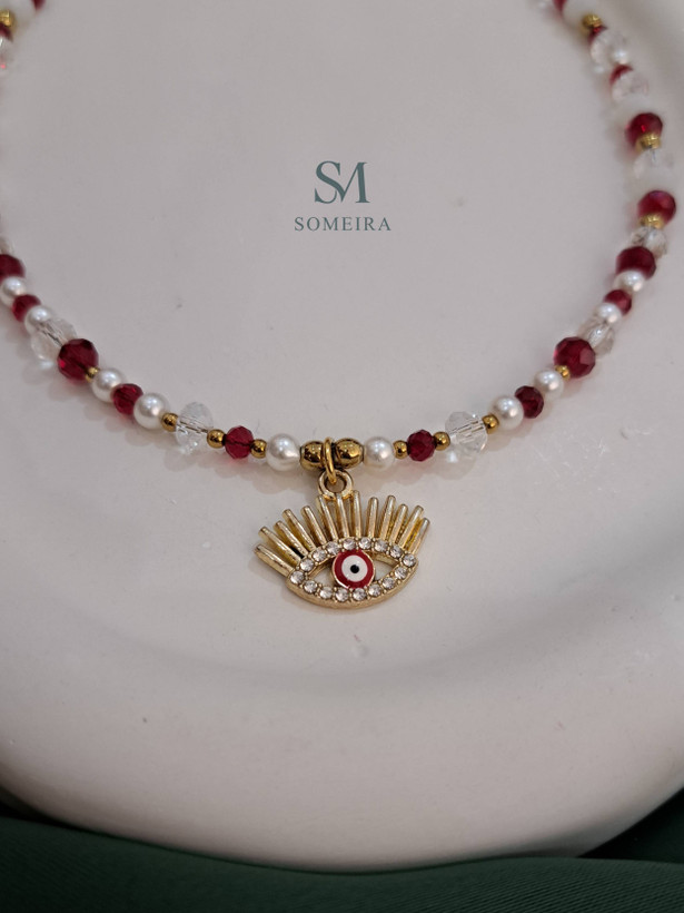 گردنبند زرشکی