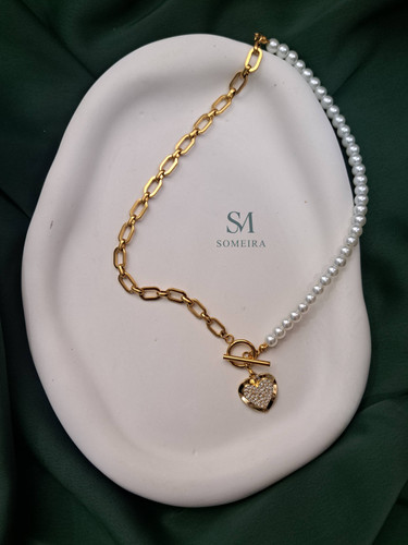 گردنبند دخترانه چارم مرواریدی کد ۲۰۵